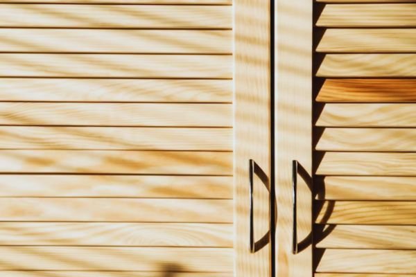 Wooden Blinds for the Door