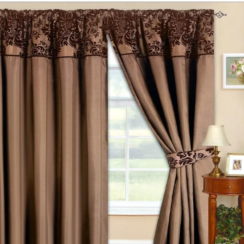 brown curtains for living room Dubai