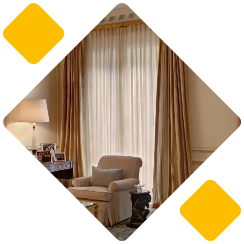 elegant living room curtains Dubai