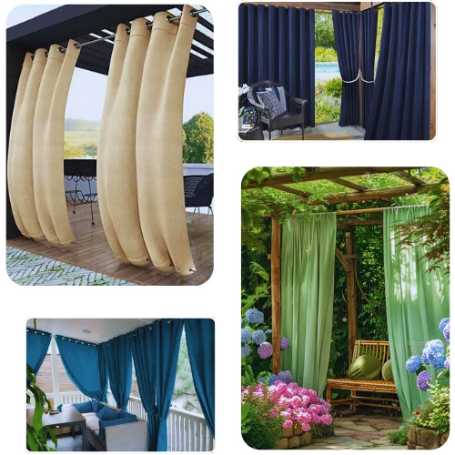 outdoor waterproof gazebo curtains Dubai