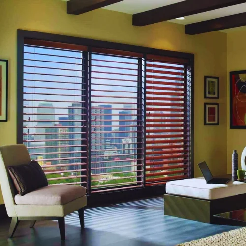 wooden window blinds