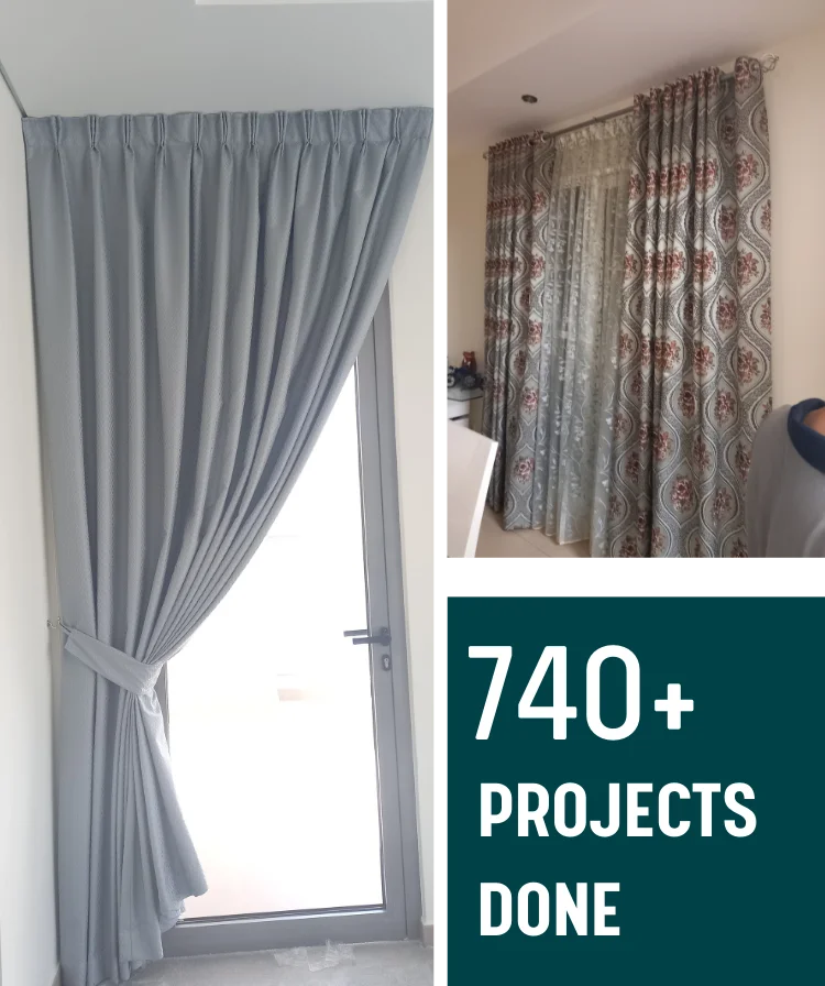 window blinds and curtains