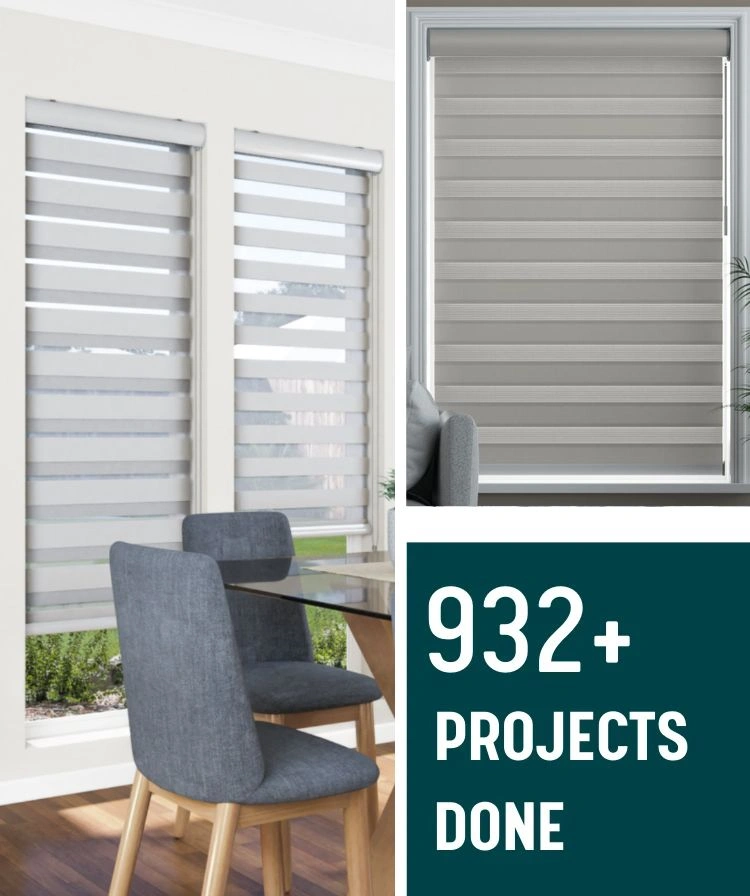 Motorized zebra blinds
