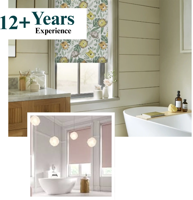 Custom bathroom blinds for modern home interiors