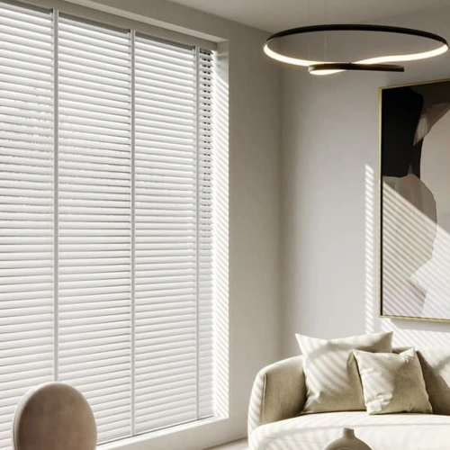 Living Room Wooden Blinds in Dubai