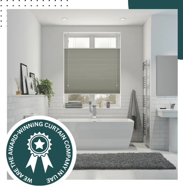 Waterproof bathroom blinds for modern interiors