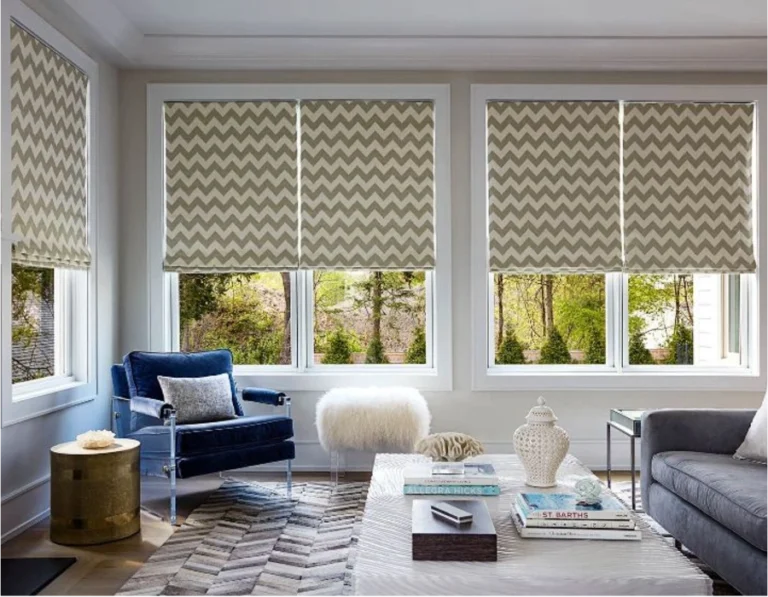 Custom living room blinds Roller Roman Wooden