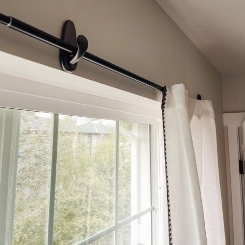Command hook curtain mounting