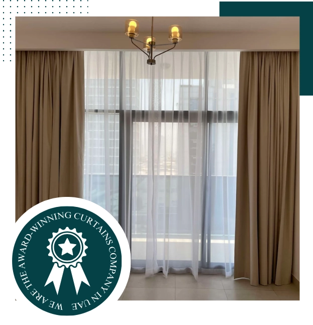 Beige eyelet sheer window curtains