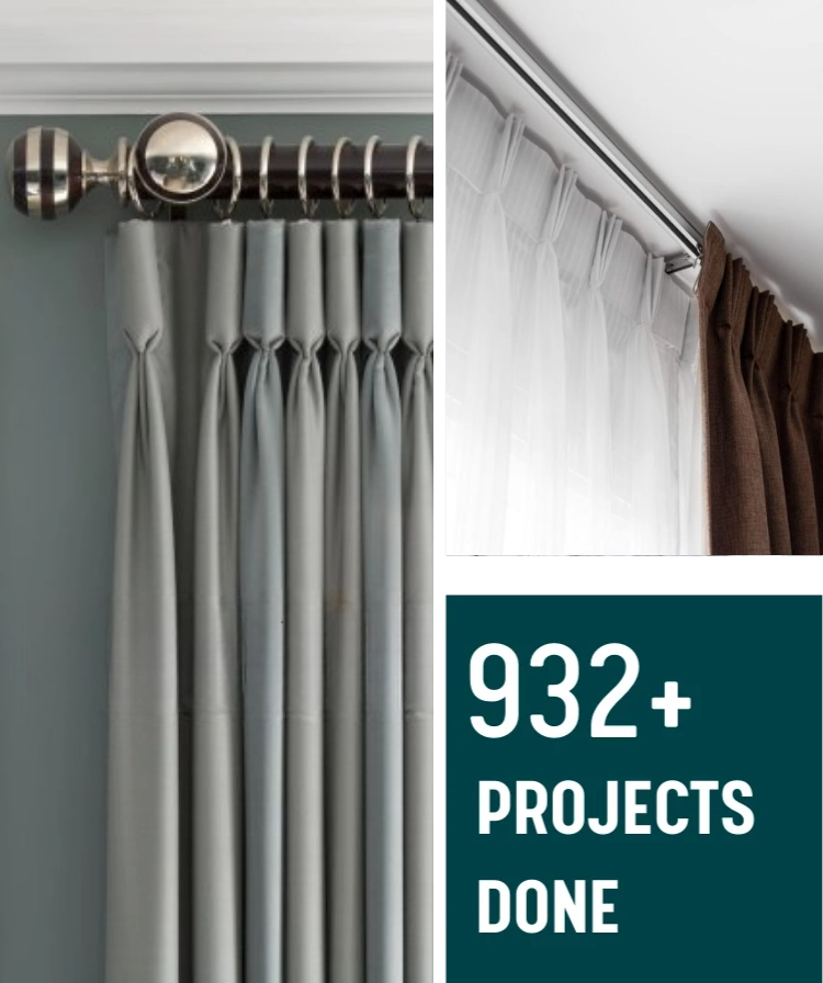 Curtain track usage areas