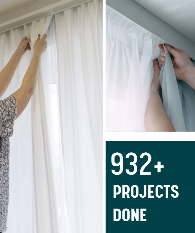 Curtain fixing service areas