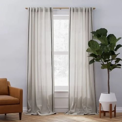 Linen window curtains