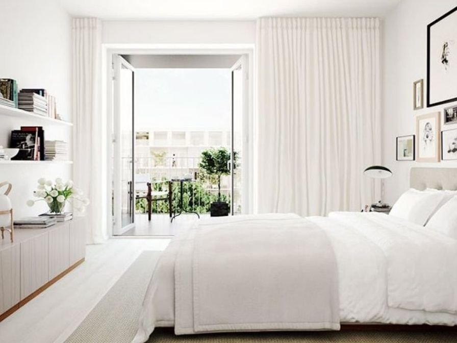 White curtain fabric selection