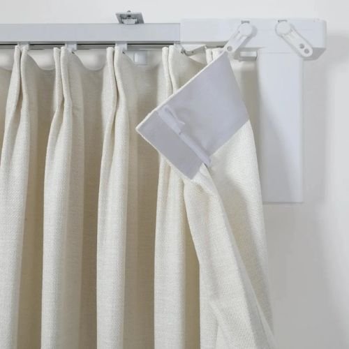 Motorized curtain track systems