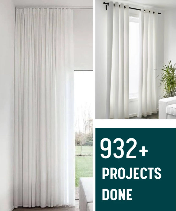 White curtains usage areas