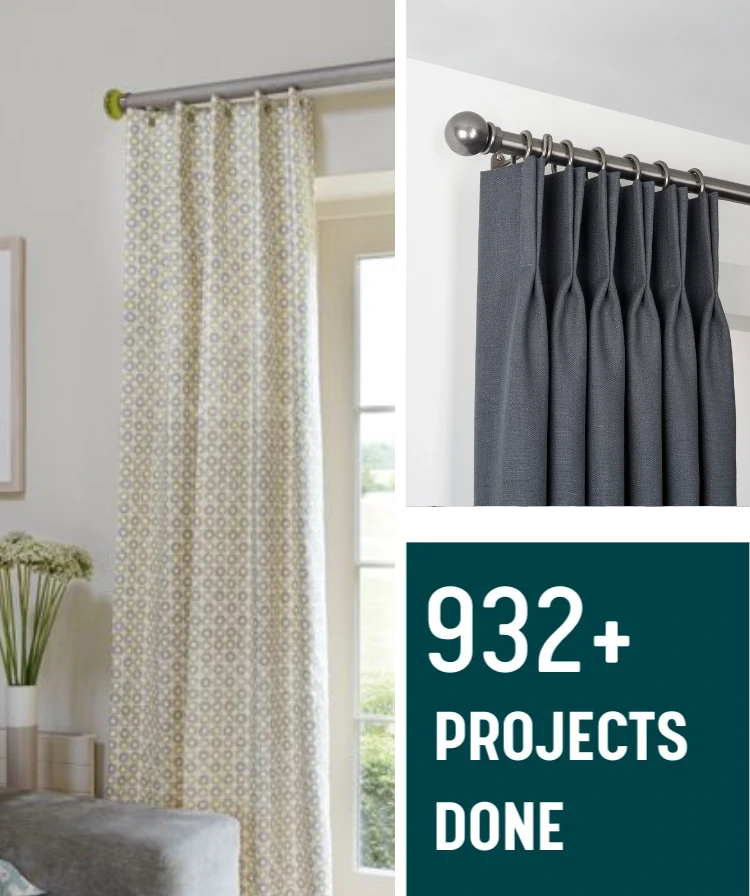 Curtain pole usage areas
