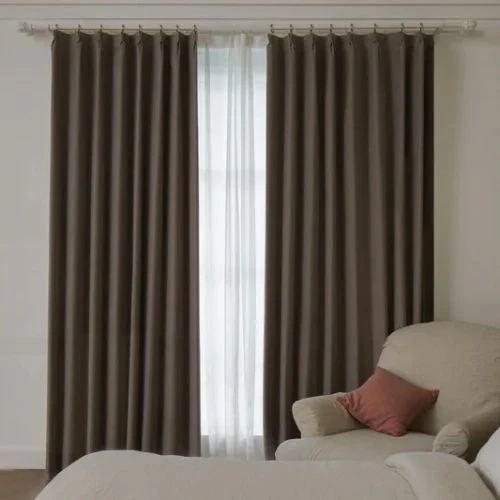 Durable polyester curtain window panels