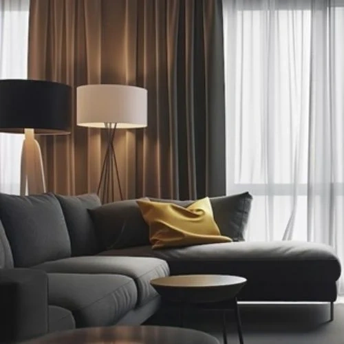 Light blocking office window drapes