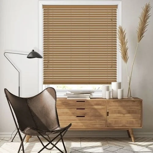 Moisture resistant wood blinds