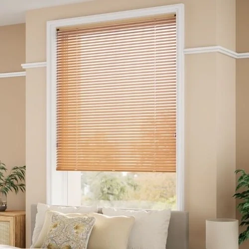 Natural wood blind design