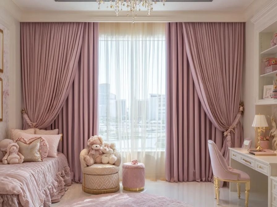 Pink curtain shade selection
