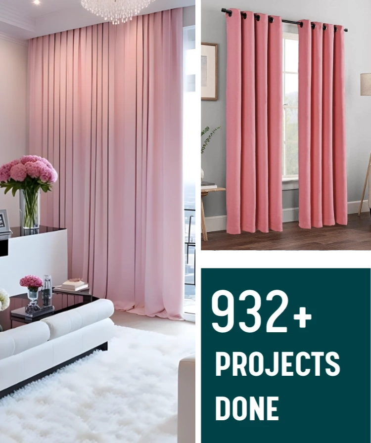Pink curtains usage Dubai