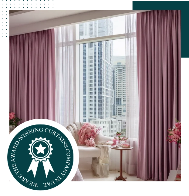 Pink curtain suppliers Dubai
