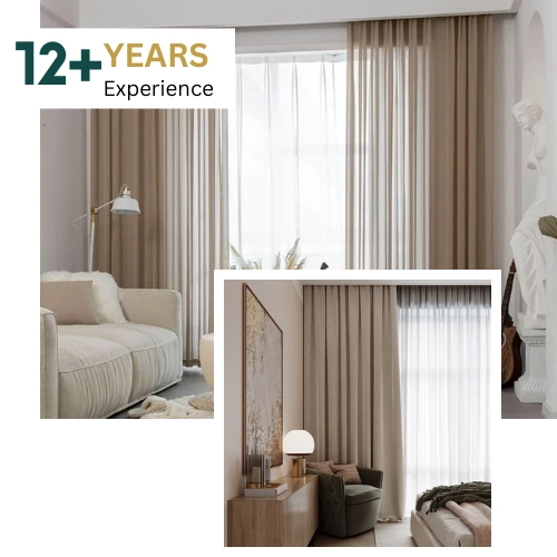 Chiffon curtain installation Dubai