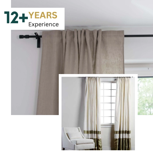 Linen curtain installation service