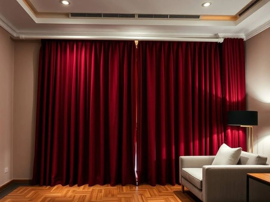 Red curtain shade selection