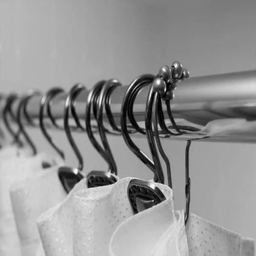 Metal pin curtain hooks