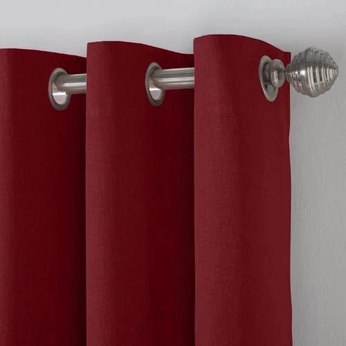 Maroon Block Drapes