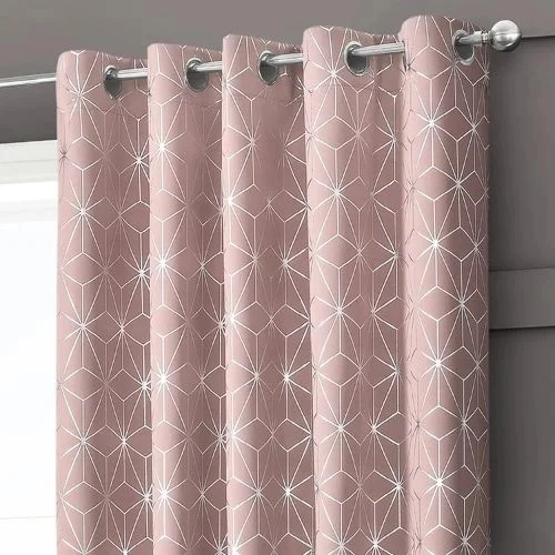 Printed Pink Drapes