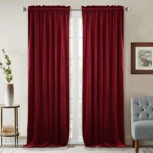 Crimson Velvet Drapes