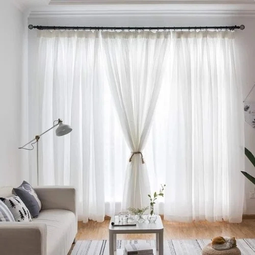 White Window Drapes